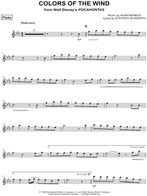 Reflection Sheet Music Flute