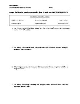 Scientific Notation/significant Figures Worksheet 3 Answers