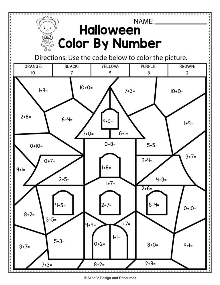 1st Grade Worksheets Halloween