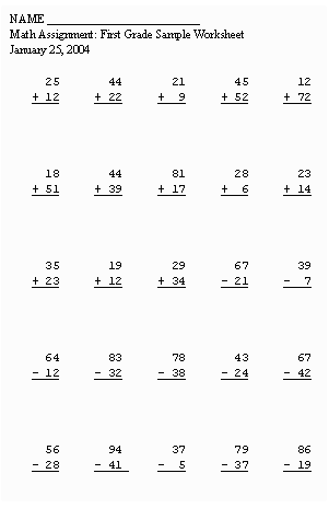 First Grade 1st Grade Math Worksheets Pdf