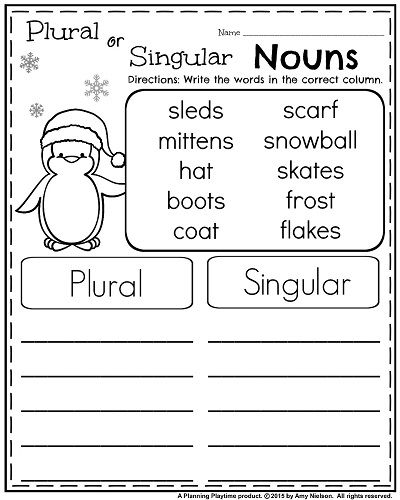 Kindergarten Nouns Worksheet For Grade 1 Pdf