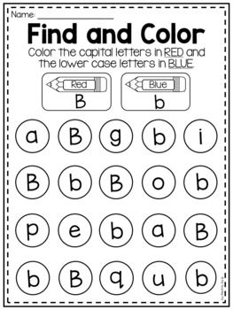 Letter Recognition Worksheets Pre-k