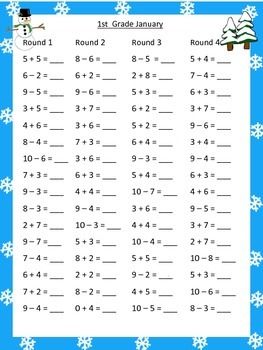 Addition Worksheets For Grade 1 With Answers