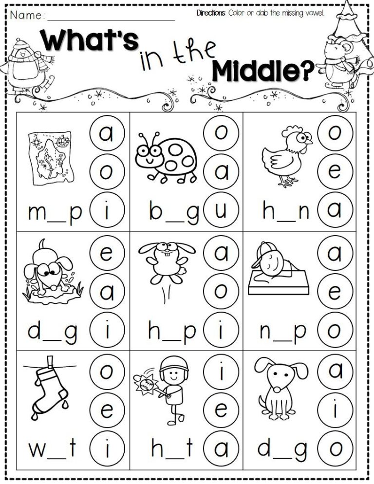 Activity Worksheets For Kindergarten