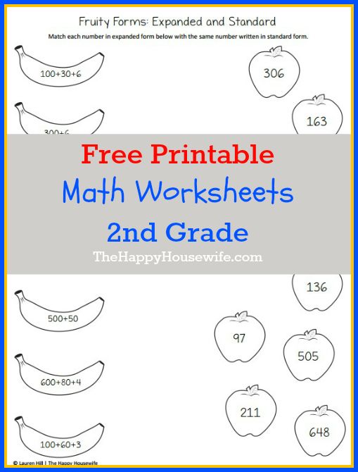 2nd Grade Free Printable Worksheets For Kids