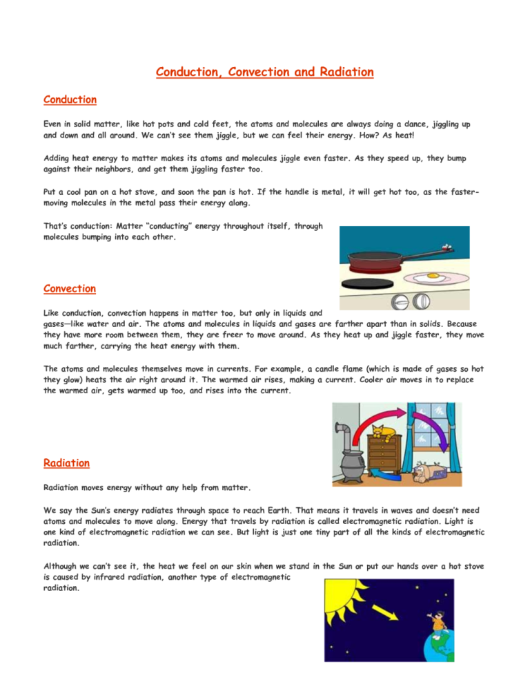 Energy Worksheet 2 Conduction Convection And Radiation Answer Key