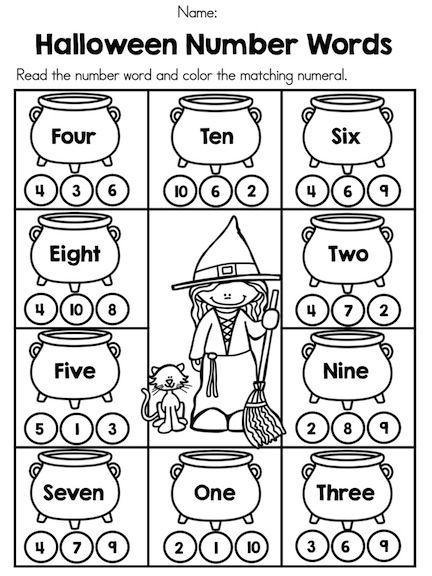 Halloween Math Worksheets Preschool