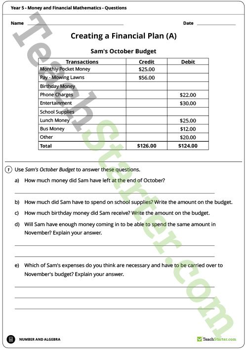 Year 5 Maths Worksheets Australian Curriculum