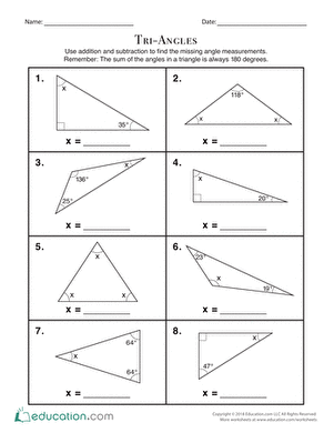 Types Of Triangles Worksheet Grade 4