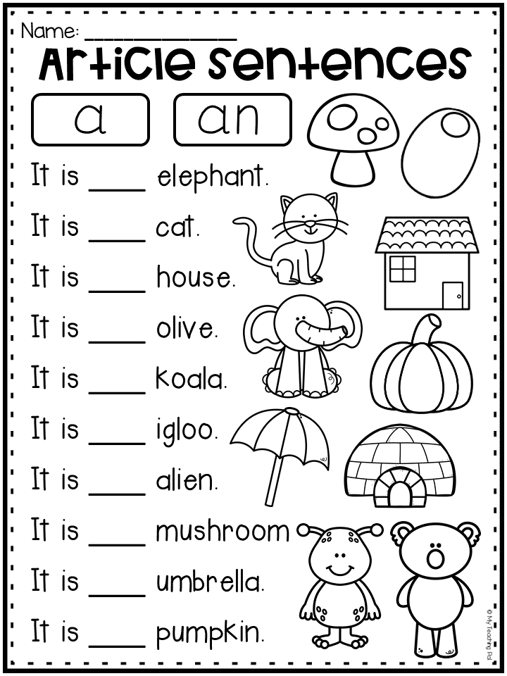 First Grade English Worksheets For Grade 2