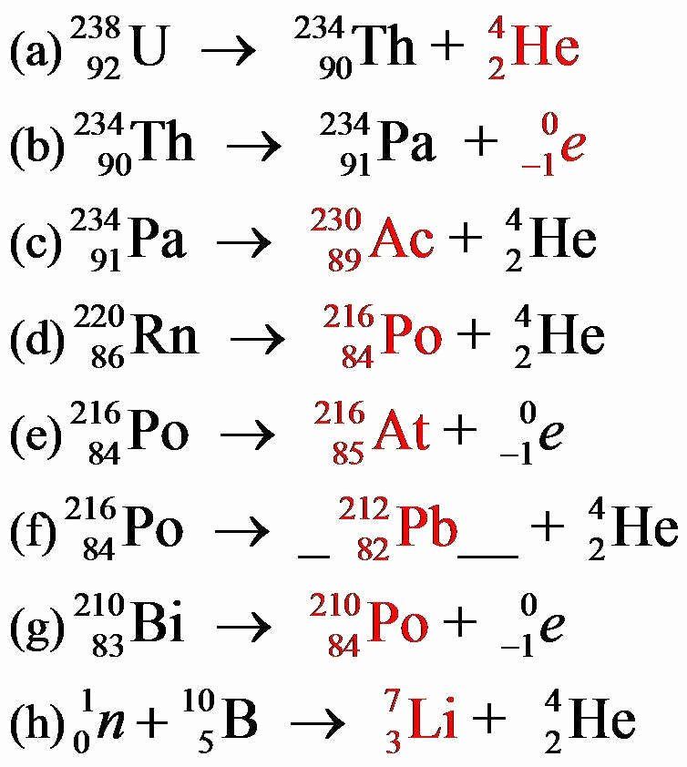 Nuclear Decay Worksheet Answers