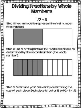 6th Grade Dividing Fractions Using Models Worksheet