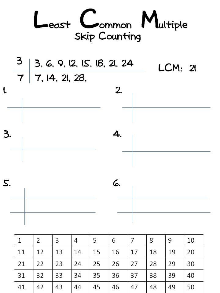 Least Common Denominator Worksheet With Answer Key