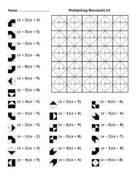 Answer Key Multiplying Polynomials Coloring Worksheet