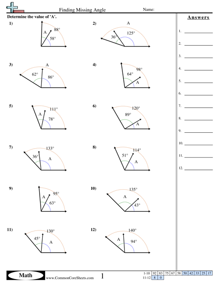 Measuring Angles Worksheet Pdf