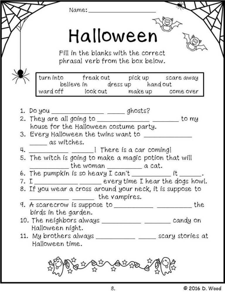 Halloween Reading Comprehension First Grade