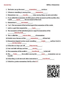 Momentum Worksheet Answer Key True Or False