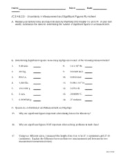 Chemfiesta Significant Figures Worksheet Answers