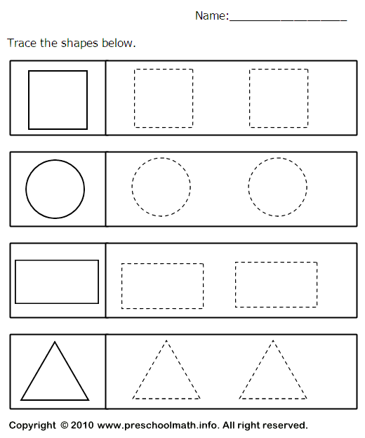 Tracing Shapes Preschool