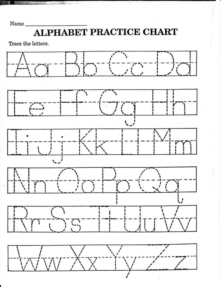 Alphabet Worksheets For Kindergarten Free