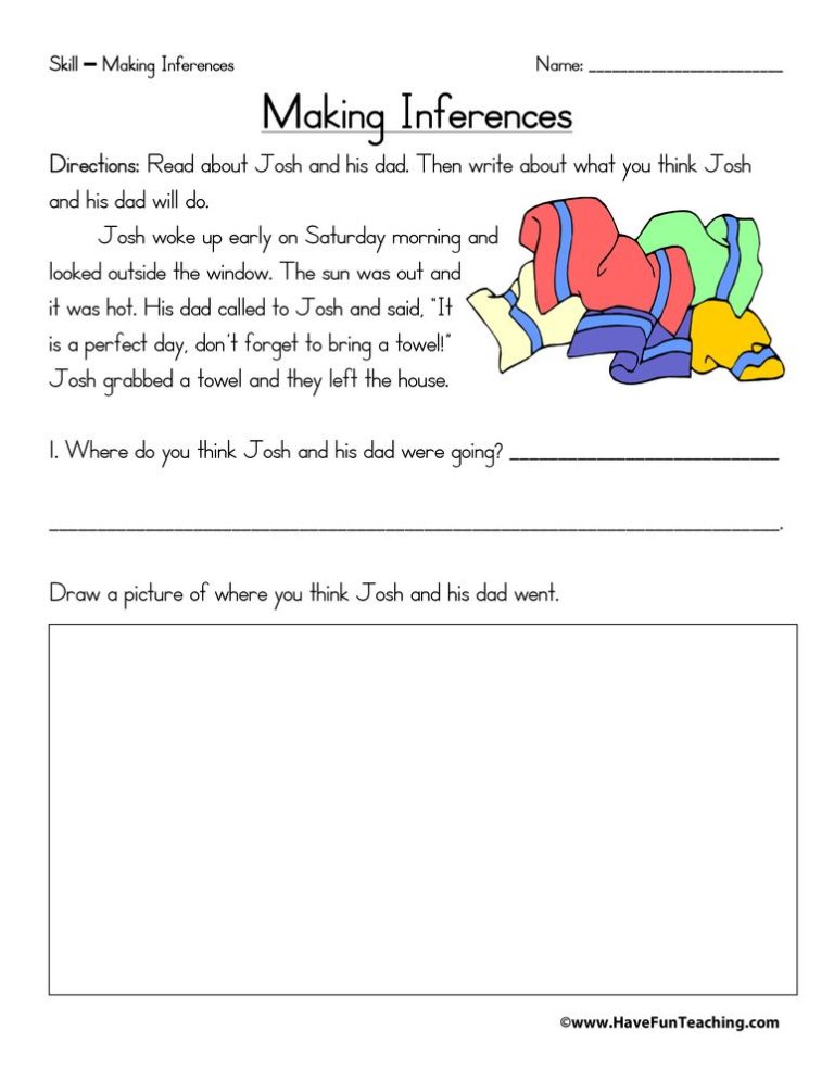 Making Inferences Worksheets Free