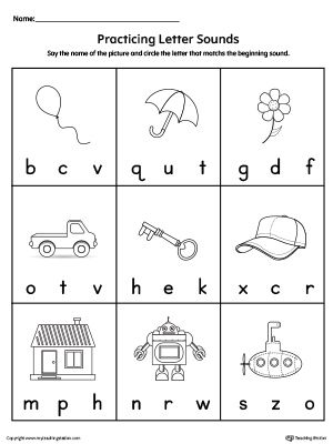 Free Printable Kindergarten Beginning Sounds Worksheets