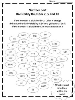 Fifth Grade Divisibility Rules Worksheets With Answer Key Pdf