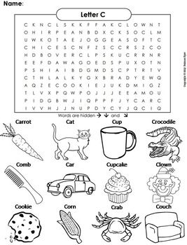 Printable Letter C Phonics Worksheets