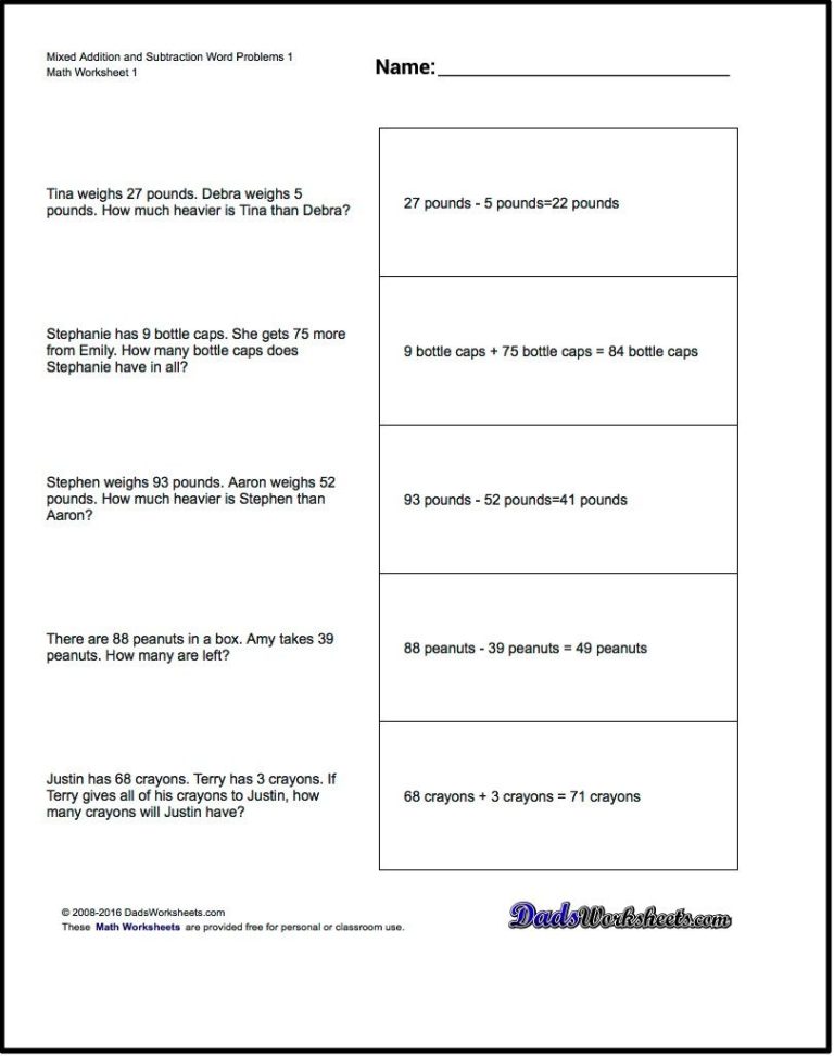 Maths Word Problems For Grade 4 Addition And Subtraction Pdf