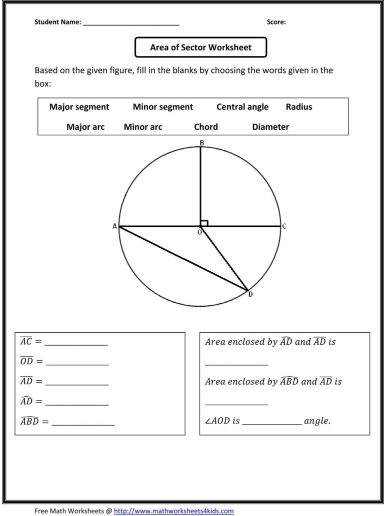 8th Grade Math Worksheets Answer Key