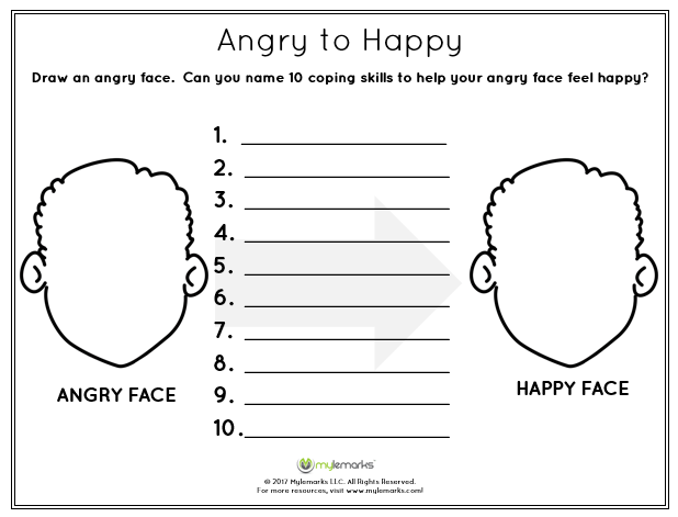 Anger Worksheets For Children