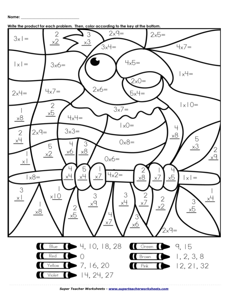 Fun Multiplication Worksheets