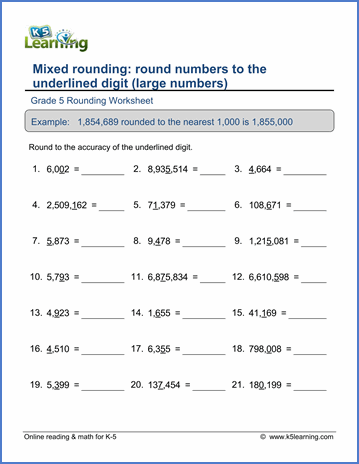 6th Grade Grade 6 Math Place Value Worksheets