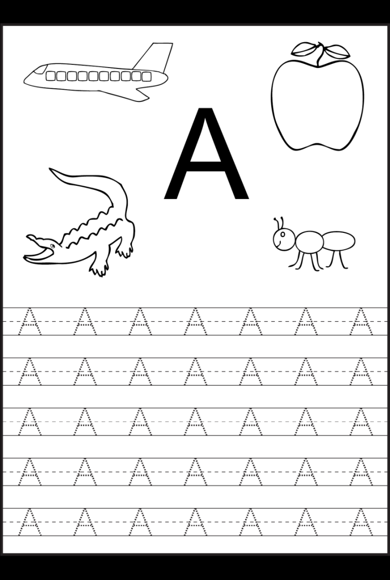 Alphabet Free Printable Worksheets For Preschool