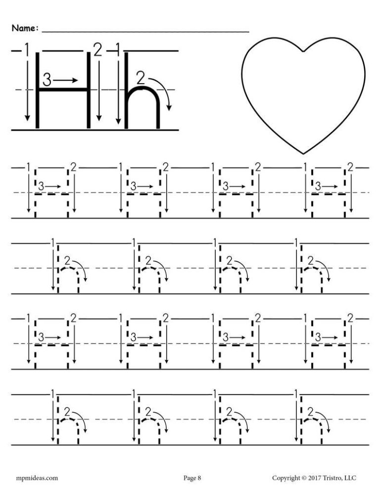 Letter H Worksheets Free Printables