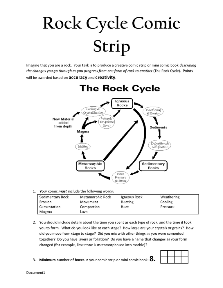 Rock Cycle Worksheet Answer Key