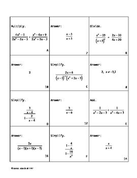 Simplifying Rational Expressions Worksheet Algebra 2 Pdf