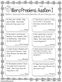 Mixed Addition And Subtraction Word Problems Grade 2