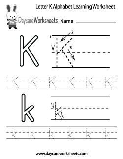 Letter K Worksheets Pdf