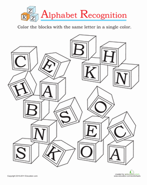 Letter Recognition Worksheets For Preschool