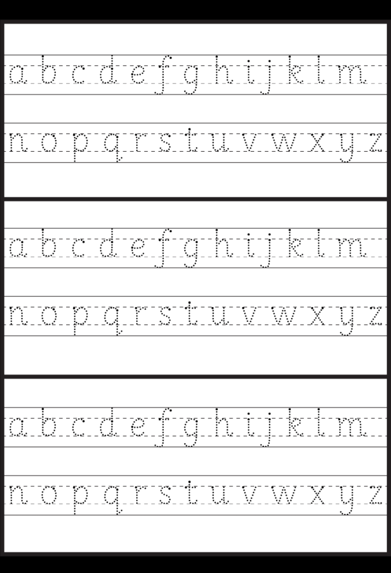 Practise Handwriting Sheets Alphabet