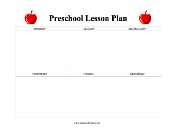 Free Printable Preschool Lesson Plans