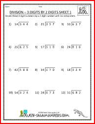 Division Worksheets 5th Grade