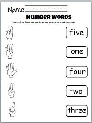 Number Names Worksheet For Grade 1