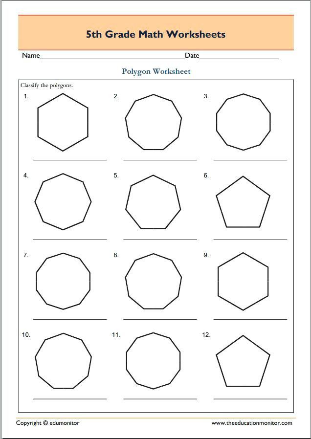 Polygons Worksheets For Grade 2