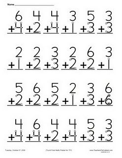 Touch Math Worksheets Subtraction