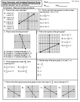 Finding Slope From A Graph Worksheet Pdf