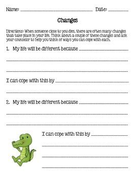 Grief Worksheets For Children