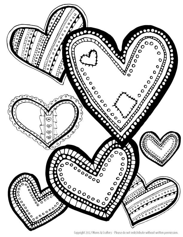 Heart Coloring Sheet For Kids