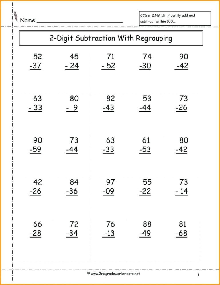 Printable Third Grade Math Worksheets For Grade 3